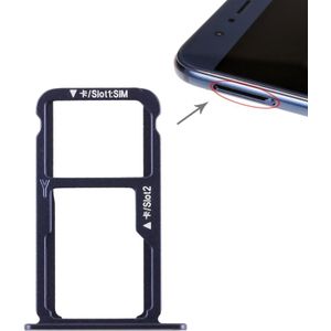 SIM-kaart lade + SIM-kaart lade/micro SD-kaart voor Huawei Honor 8 (blauw)