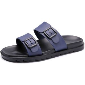 Stijlvolle lichtgewicht antislip wearable slippers strand schoenen voor mannen (kleur: blauw maat: 44)