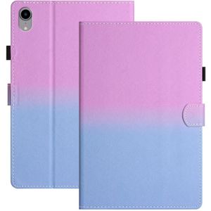 Voor iPad Pro 11 2018 / Air 2022/2020 Stikselverloop lederen tablethoes (paars blauw)