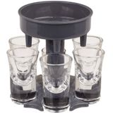 Shot dispenser - De must have op feestjes - Plaats voor 6 shotjes (6 Shotglazen inbegrepen) - Shots dispenser - Shotfontein