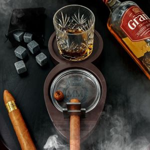 Whiskey & Sigaarhouder - Stijlvolle houder - Whiskey & Cigar Tray - Houder voor whiskey & sigaar - Whiskey accessoire