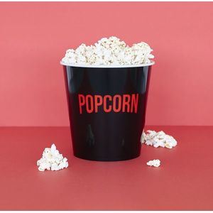 Popcorn Bowl - PopCorn Streaming - Zwart - Voor de Ultieme Kijkervaring - Filmavond Accessoire