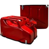 Jerrycan Giftbox 20L - Rood - Unieke Opbergdoos - Stoere Stalen Jerrycan - Multifunctioneel Cadeau - Originele Opberger