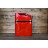 Jerrycan Giftbox 20L - Rood - Unieke Opbergdoos - Stoere Stalen Jerrycan - Multifunctioneel Cadeau - Originele Opberger