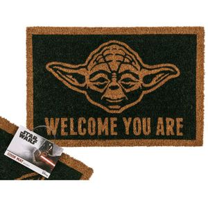 Deurmat Star Wars Yoda - 'Welcome you are' - Groen - 40 x 60 cm - Originele Yoda Deurmat - Deurmat huis