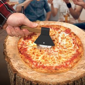 Hakbijl Pizzasnijder - Snijdt als een Pro - Compact & Zwart - Keuken Gadget - Efficiënte Pizza Cutter voor Thuisgebruik