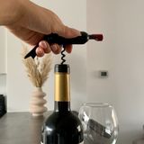 Kurkentrekker & Flesopener - Twee-in-één Wijnfles Tool - Roestvrij Staal - Handige Wijnflesopener - Bar accessoire
