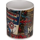 Retro Marvel mok - Mok voor kinderen - 325 ml - Mok Marvel - Leuke Koffiemok