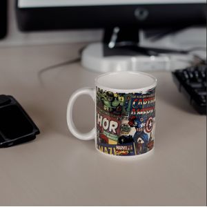Retro Marvel mok - Mok voor kinderen - 325 ml - Mok Marvel - Leuke Koffiemok