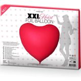Hart Ballon - XXL - Folie - 40 x 80 x 140 cm - Rood -  Valentijn versiering - Grote hart ballon