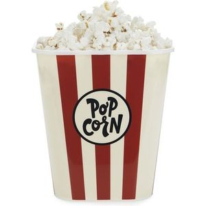 Popcorn Bowl - Retro Popcorn emmer - Rood - Perfect voor Filmliefhebbers - Filmavond Accessoire