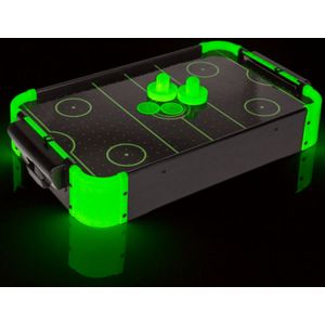 Mini Air Hockey Tafel -  Glow in the Dark - 49,5 x 31 x 8,7 cm - Speelgoed - Kleine Air hockey