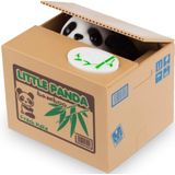 Panda Bank - Stelende Panda - Stimulans om te Sparen - 10 x 11,5 x 12 cm - Panda Spaarpot