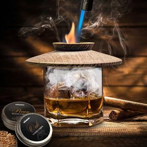 Whisky Smoker – Complete Set – 4-delig - Incl. 4 Aromas, Aansteker, Schoonmaakborstel en Gaas – Rookapparaat