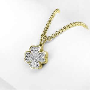PONYTAIL & CO HANGER KLAVER CZ STEENTJES - Goud
