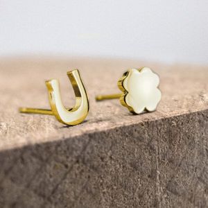 PONYTAIL & CO OORBEL HOEFIJZER & KLAVER - Goud