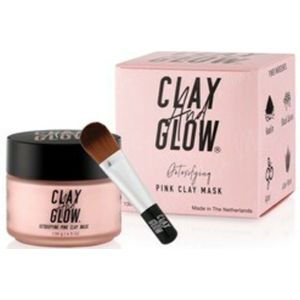 Clay And Glow - Detoxifing Pink Clay Mask - Gezichtsmasker - Roze - 130 gram