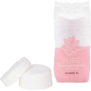 Ici Paris Xl Wattenschijfjes Duo Met Aloe Vera 100 Katoen Ici Paris Xl - Pure Wattenschijfjes Duo Met Aloë Vera 100% Katoen