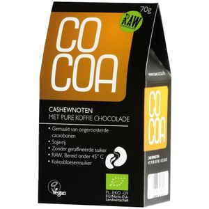 Cocoa Cashewnoten Pure Koffie Chocolade RAW 70 gram