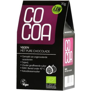 Cocoa Vijgen Pure Chocolade RAW 70 gram
