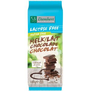 Damhert Lactose Free Chocoladetablet melk glutenvrij