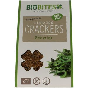 Biobites Lijnzaad Crackers Raw Zeewier 2st