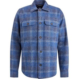 Vanguard Overshirt Brushed Ruit Blauw