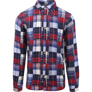 Scotch and Soda Overhed Geruit Flanel Blauw