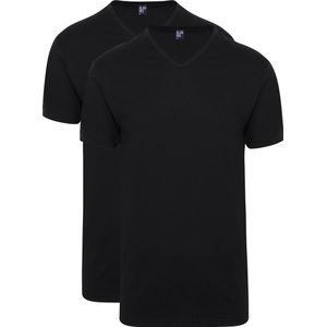 Alan Red Veront V-Hals T-Shirt Zwart 2Pack