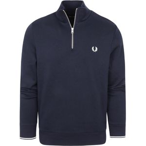 Fred Perry Haf Zip Trui Navy Bauw