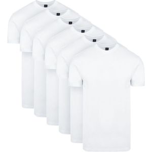 Suitable Obra T-Shirt Hoge Ronde Hals Wit 6-Pack
