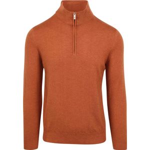 R2 Half Zip Trui Merino Wol Brique