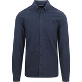 KnowledgeCotton Apparel Overhemd Melange Navy