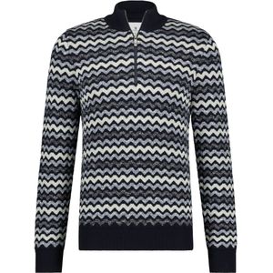 State Of Art Half Zip Donkerblauw Print