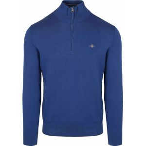 Gant Half Zip Trui Mid Blauw