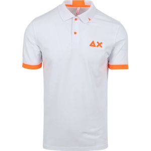 Sun68 Poloshirt Logo Fluo Wit