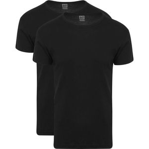 Aan Red Organic O-Has T-Shirt Zwart 2-Pack