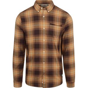 Scotch and Soda - Overhemd Ruit Bruin - Heren - Maat L - Regular-fit