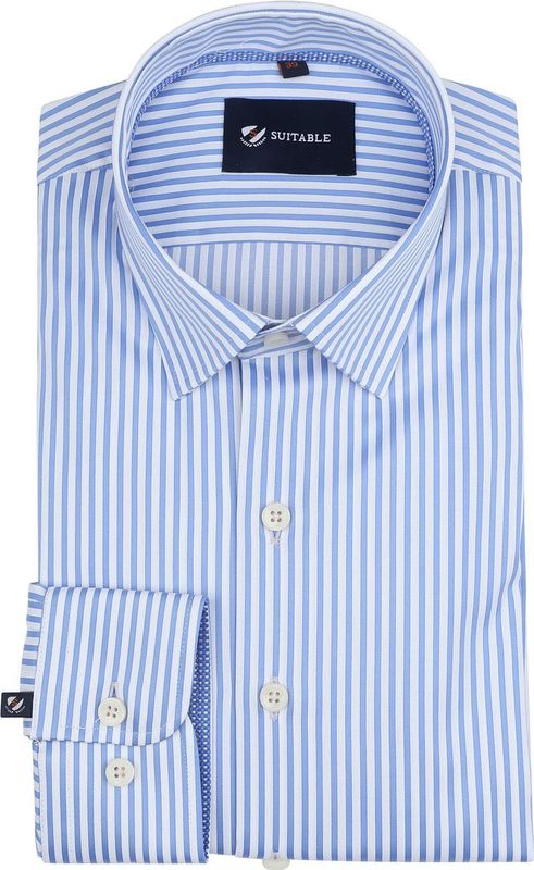 Suitable Hemd Streep Blauw