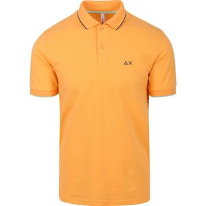 Sun68 Poloshirt Sall Stripe Collar Oranje