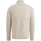 PE Legend Knitted Half Zip Trui Ecru