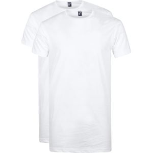 Alan Red Derby Extra Lange T-shirts Wit (2Pack)
