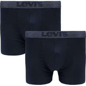 Levi's - Brief Boxershorts 2-Pack Navy Melange - Heren - Maat S - Body-fit