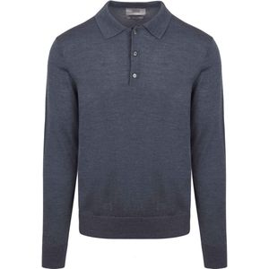 King Essentials The Robert Long Sleeve Poloshirt erino Antraciet