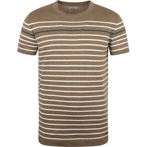 Dstrezzed T-shirt Contrast Strepen Bruin