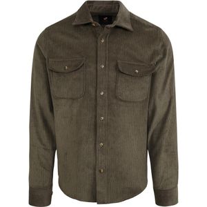 Suitable Overshirt Corduroy Donkergroen