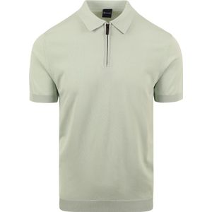 Suitable Half Zip Polo Lichtgroen