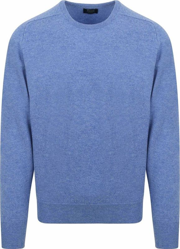William Lockie Lamswol Blauw - Heren - Pullovers