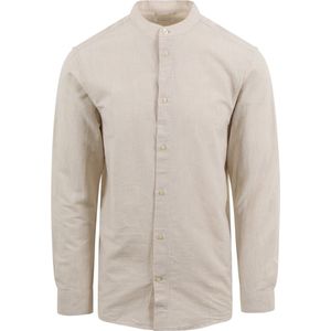 KnowledgeCotton Apparel Overhemd Linnen Beige