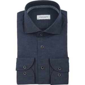 Profuomo Hemd Flanel Donkerblauw